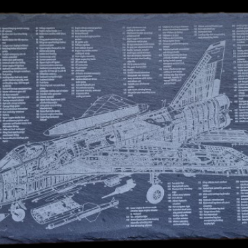 BAC Lighning F6 Dinner Slate Coaster